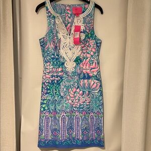 Lilly Pulitzer Pink and Blue Floral Mini Dress